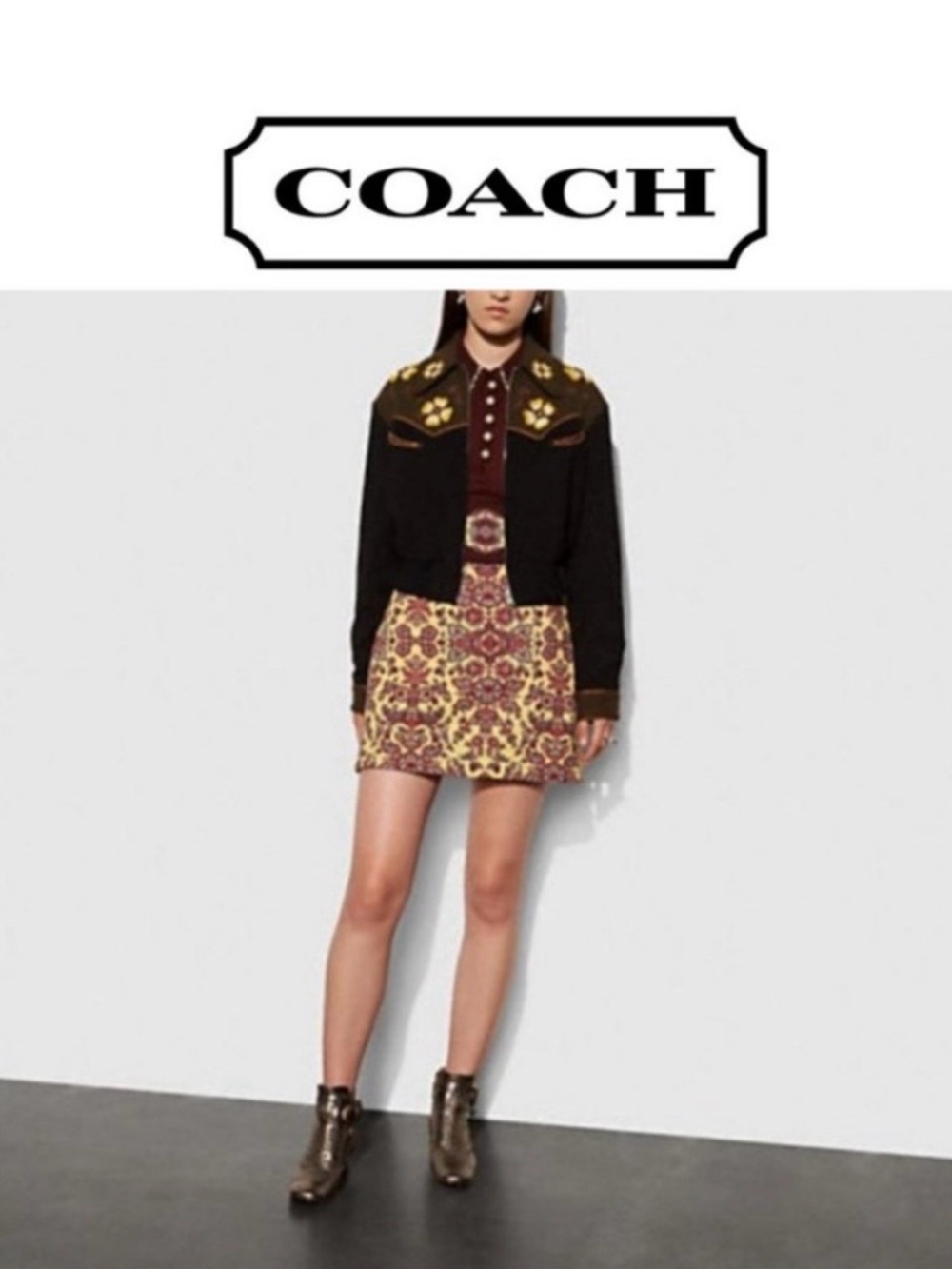 Coach 1941 western blouson bomber jacket size 4 Fall 2016